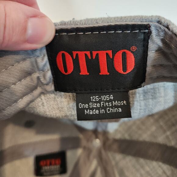 LANSING BREWING COMPANY OTTO Grey/Red Wool Blend Flat Billed Trucker Hat/Cap OS - Picture 2 of 11